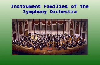 Instrument Families of the Symphony Orchestra Click through this Power Point to learn about the instrument families of the symphony orchestra Complete.