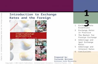 1 of 81 Copyright © 2011 Worth Publishers· International Economics· Feenstra/Taylor, 2/e. Chapter 13: Introduction to Exchange Rates and the Foreign Exchange.