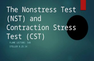 The Nonstress Test (NST) and Contraction Stress Test (CST) FLAME LECTURE: 54B STELLER 8.25.14.