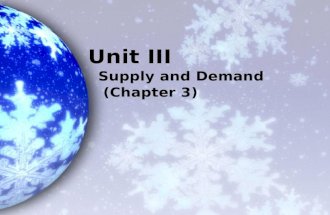 Unit III Supply and Demand (Chapter 3). In this chapter, look for the answers to these questions: eWhat factors affect buyers’ demand for goods? eWhat.