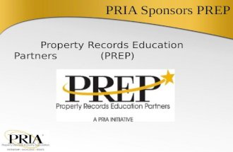 PRIA Sponsors PREP Property Records Education Partners (PREP)
