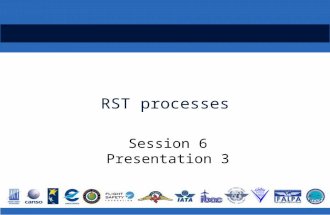 RST processes Session 6 Presentation 3. A framework for RST processes Establishing an RST Membership Terms of reference Work programme (schedule, agenda,