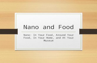 Nano and Food Nano: In Your Food, Around Your Food, In Your Home, and At Your Museum.