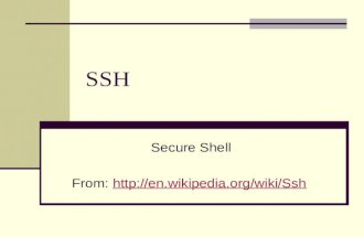 SSH Secure Shell From: //en.wikipedia.org/wiki/Ssh.