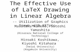 The Effective Use of LaTeX Drawing in Linear Algebra -- Utilization of Graphics Drawn with KETpic -- Masataka Kaneko, Satoshi Yamashita (Kisarazu National.