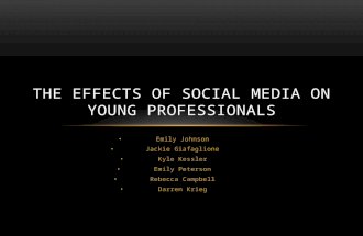 Emily Johnson Jackie Giafaglione Kyle Kessler Emily Peterson Rebecca Campbell Darren Krieg THE EFFECTS OF SOCIAL MEDIA ON YOUNG PROFESSIONALS.