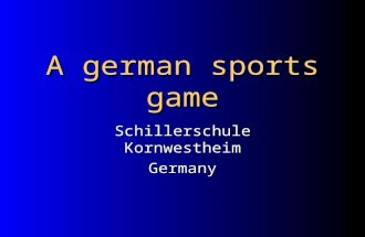 A german sports game Schillerschule Kornwestheim Germany.