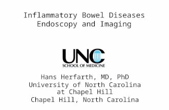 Inflammatory Bowel Diseases Endoscopy and Imaging Hans Herfarth, MD, PhD University of North Carolina at Chapel Hill Chapel Hill, North Carolina.