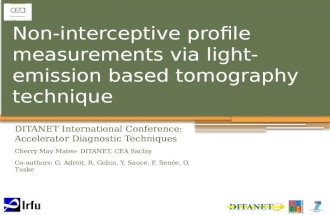 Non-interceptive profile measurements via light-emission based tomography technique DITANET International Conference: Accelerator Diagnostic Techniques.