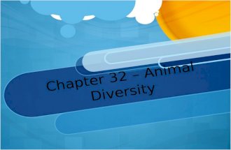 Chapter 32 – Animal Diversity. 32.1 – Animals are multicellular, heterotrophic eukaryotes with tissues that develop from embryonic layers Animals have.