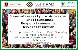Source:  Super-diversity in Aotearoa: Institutional Responsiveness to Diversification Distinguished Professor Paul Spoonley Pro Vice-Chancellor.