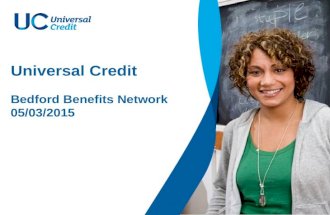 Universal Credit Bedford Benefits Network 05/03/2015.
