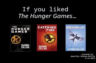 If you liked The Hunger Games… Created by: Jennifer Gibson-Millis 3-14-2012.