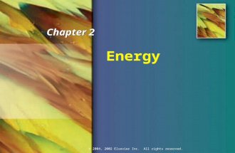 Energy Chapter 2 © 2004, 2002 Elsevier Inc. All rights reserved.