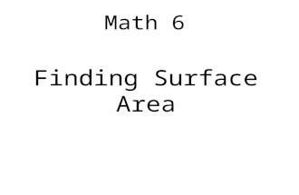 Finding Surface Area Math 6. Objectives 1- Represent three-dimensional figures using nets made up of rectangles and triangles, and use the nets to find.