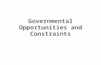 Governmental Opportunities and Constraints. Content Government policies affecting business: –UK and EU Law Health and safety Employment Consumer protection.