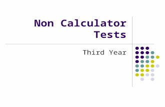 Non Calculator Tests Third Year Non Calculator Tests 123456 789101112 131415161718 192021222324 252627282930 313233343536 Click on a number in the table.