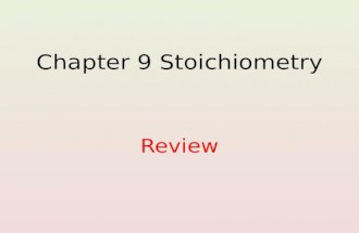 Chapter 9 Stoichiometry Review. Vocabulary composition stoichiometry reaction stoichiometry mole ratio limiting reactant excess reactant percent yield.