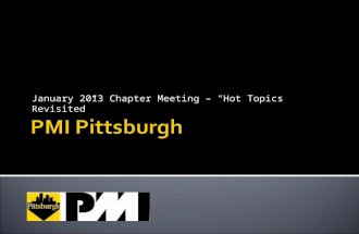 January 2013 Chapter Meeting – “Hot Topics Revisited”