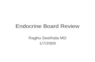 Endocrine Board Review Raghu Seethala MD 1/7/2009.