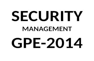 SECURITY MANAGEMENT GPE-2014. TOTAL POPULATION VOTING POPULATION 20,71576 1155193 PALAMU PARLIAMENTARY CONSTITUENCY.