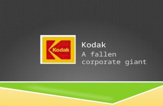 KODAK A fallen corporate giant. CONTENTS  About Kodak  Kodak’s gaffes (Missing market opportunities )  Lessons.