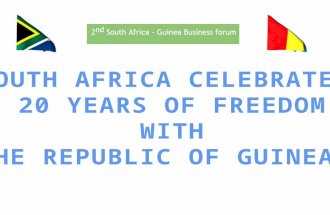 20 YEARS OF FREEDOM In 2014 South Africa celebrates 20 Years of Freedom and democracy. This momentous occasion presents an opportunity for us to reflect.