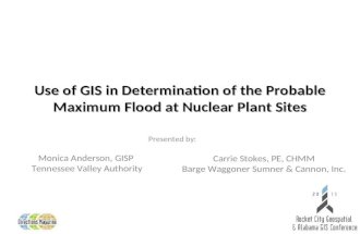 Use of GIS in Determination of the Probable Maximum Flood at Nuclear Plant Sites Presented by: Monica Anderson, GISP Tennessee Valley Authority Carrie.