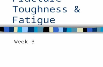 Fracture Toughness & Fatigue Week 3. Behaviour of Materials in Service A material or structure is deemed to have failed when it is unable to satisfy the.
