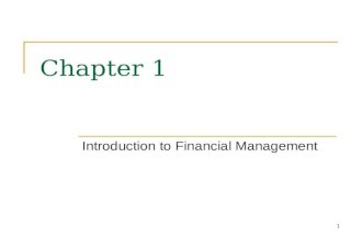 0 Chapter 1 Introduction to Financial Management.