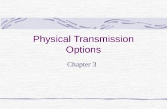 1 Physical Transmission Options Chapter 3. 2 Learning Objectives Describe the functions of the principal networking standards organizations Describe the.