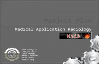 Medical Application Radiology System Deen Babayale Caitlyn Craft Steve Dansby Monica Haaksma David Preza Archie Tang.
