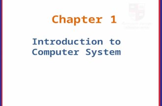 Chapter 1 Introduction to Computer System. 1.1 Information Technology Information technology (IT) is the design, development, implementation, support,