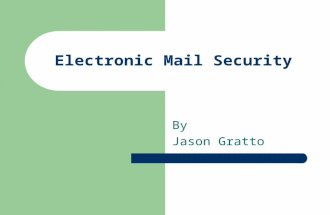 Electronic Mail Security By Jason Gratto. Types of electronic mail security Pretty Good Privacy S/Mime.