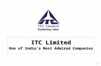 1 ITC Limited One of India’s Most Admired Companies.