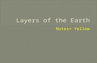 Notes= Yellow.  There are two ways that scientists label the layers of the Earth. Composition layers Physical layers.