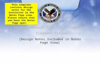[Design Notes Included in Notes Page View] This template contains design notes for the instructor in the Notes Page view. Please ensure that you have the.