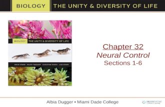 Albia Dugger Miami Dade College Chapter 32 Neural Control Sections 1-6.