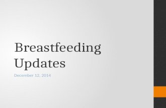 Breastfeeding Updates December 12, 2014. Please remember to apply…