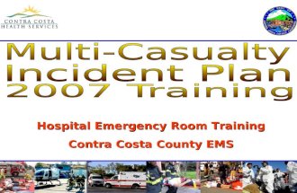 Hospital Emergency Room Training Contra Costa County EMS.
