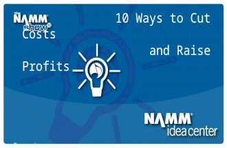 Course Title 10 Ways to Cut Costs and Raise Profits Tracy Leenman Musical Innovations January 2013.