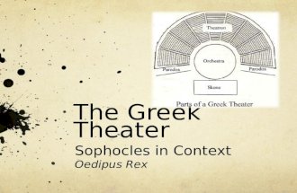 The Greek Theater Sophocles in Context Oedipus Rex.