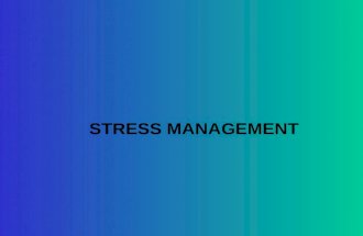 STRESS MANAGEMENT WHAT IS STRESS? CC OMPLEX INTERACTION EE NVIRONMENTAL DEMAND CC OPING ABILITY STRESS – THE MODERN DAY PLAGUE.