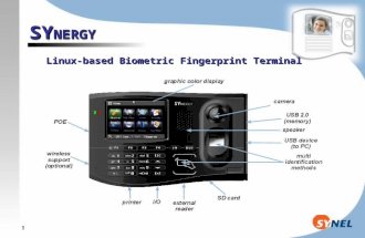 1 SY NERGY Linux-based Biometric Fingerprint Terminal.
