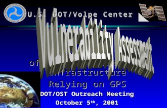 Of the Transportation Infrastructure Relying on GPS DOT/OST Outreach Meeting October 5 th, 2001 Dr. James V. Carroll.