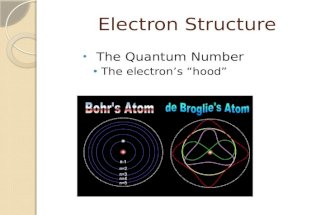 Electron Structure The Quantum Number The electron’s “hood”