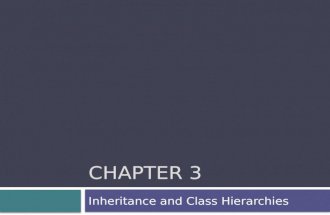 CHAPTER 3 Inheritance and Class Hierarchies. Chapter Objectives  To understand inheritance and how it facilitates code reuse  To understand how C++