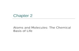 Chapter 2 Atoms and Molecules: The Chemical Basis of Life.