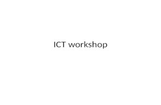 ICT workshop. Presentation software Interactive Whiteboards PhonesTablet PCs Virtual Learning Environments Technology in the classroom.