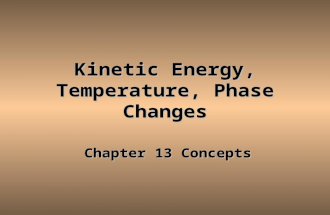 Kinetic Energy, Temperature, Phase Changes Chapter 13 Concepts.